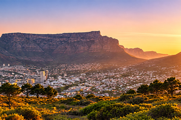 Landscape view of Cape Town